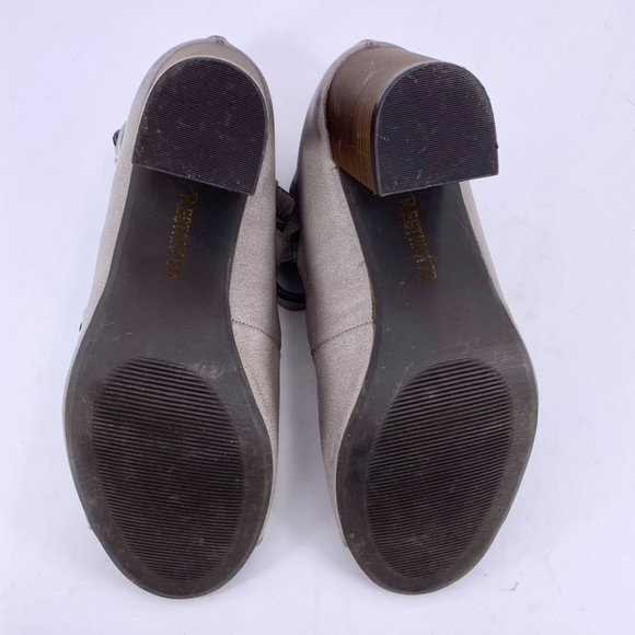 Restricted In Box Joyful Taupe (gray) Buckle Multi-strap 3.5 inch Block Heels - Picture 4 of 12